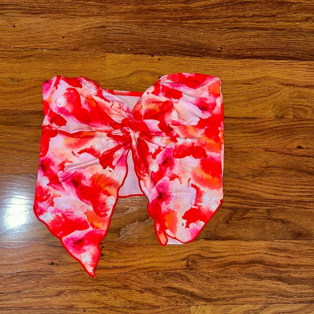 Vibrant Red and Pink Sarong